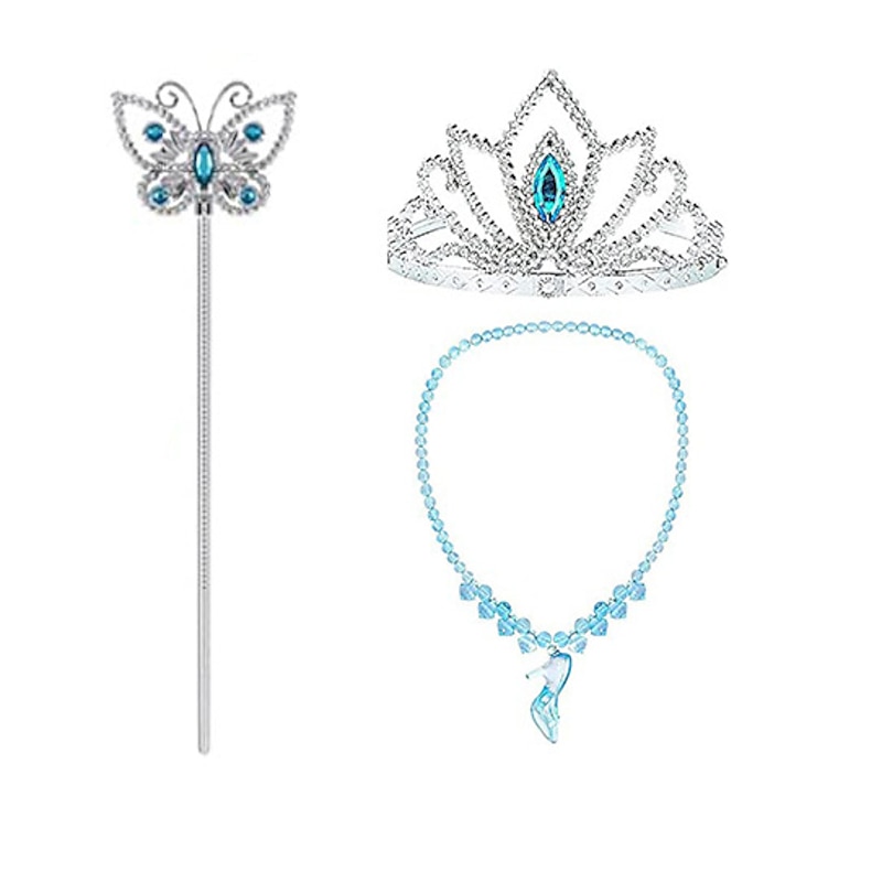 Cinderella Fairytale Princess Flower Girl Dress Theme Party Costume Tulle Dresses Girls' Movie Cosplay Halloween With Accessories Halloween Carnival Masquerade Cotton World Book Day Costumes2