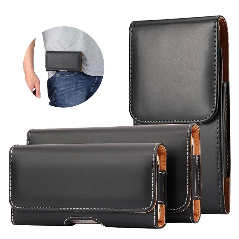 Leather Phone Belt Case 7.2/6.5/6.2/5.2'' Waist Bag Magnetic Vertical Phone Case for iPhone 14 Pro Max 13 12 11 Pouch Cover Belt Clip2