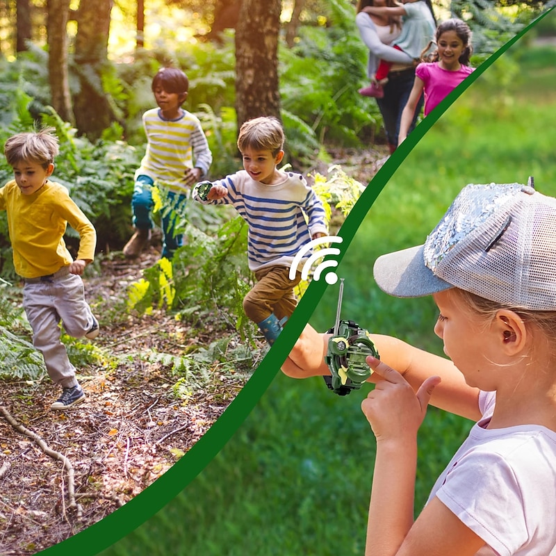 Walkie Talkies Watch 7-in-1 Function Spies Watch Toys Interphone Toy Built-in Microphone For Boy Girls 2PCS2