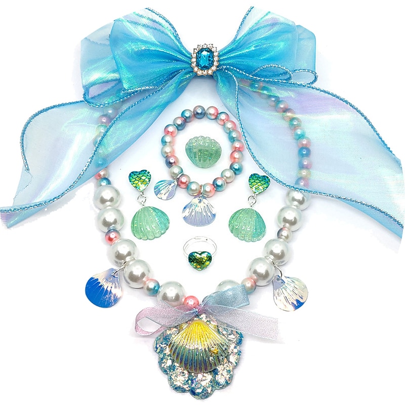 Frozen Fairytale Princess Elsa Flower Girl Dress Theme Party Costume Tulle Dresses Girls' Movie Cosplay Halloween Blue With Accessories Dress Carnival Masquerade Cotton World Book Day Costumes2