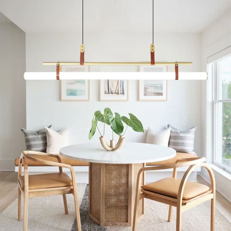 80cm LED Pendant Light Modern Line Design   Chain Adjustable Hanging Lamp for Kitchen Dining Living Room Black and Gold 110-120V 220-240V2