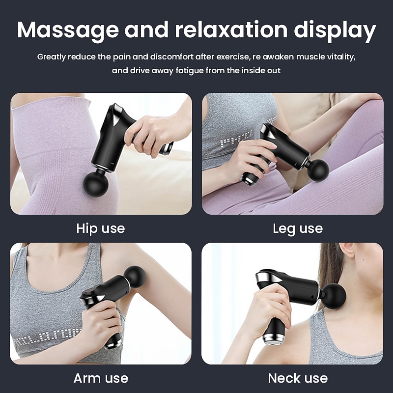 Portable Massage Gun High Frequency Muscle Vibration Massager For The Whole Body Deep Relaxation Muscle Pain Relief Fitness Massager4