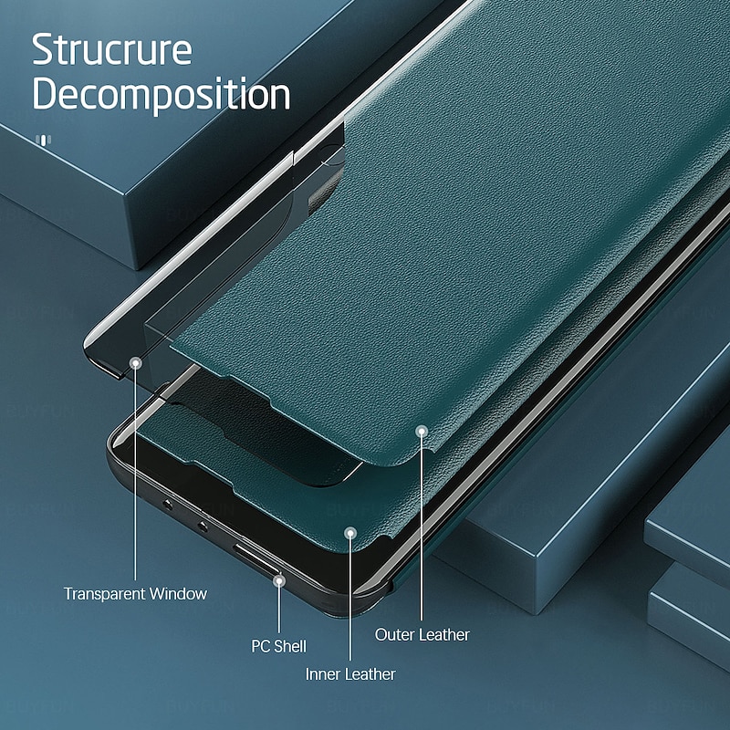 Phone Case For Samsung Galaxy S25 S24 S23 S22 S21 FE S21 Ultra Plus A14 S20 Flip with Stand Holder Magnetic Dustproof Solid Colored TPU3