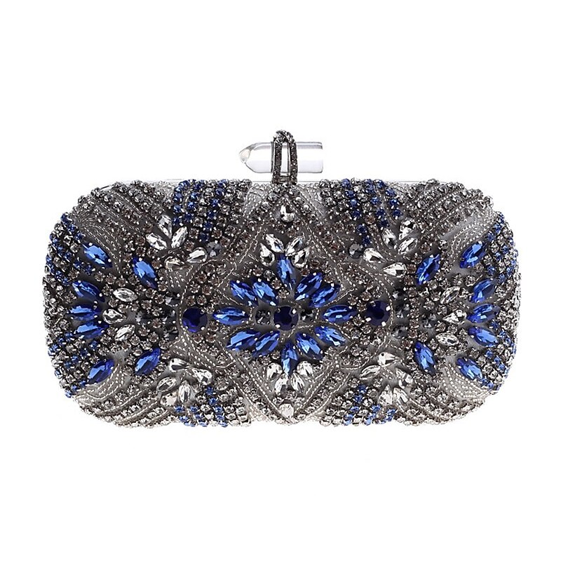 Women's Crystal Embellished Evening Clutch - Perfect for Weddings, Proms, and Formal Events - Main Image