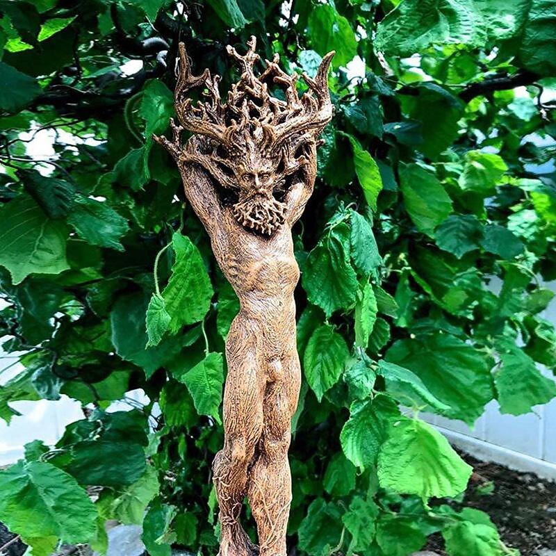 Resin Dryade Statue Figures, Dryade Ornament, Goddess Statue, God or Goddess of the Tree Statue, Craft Statue Model Sculptures Home Decor Sculpture Gift, Garden Craft Garden Park Decoration2