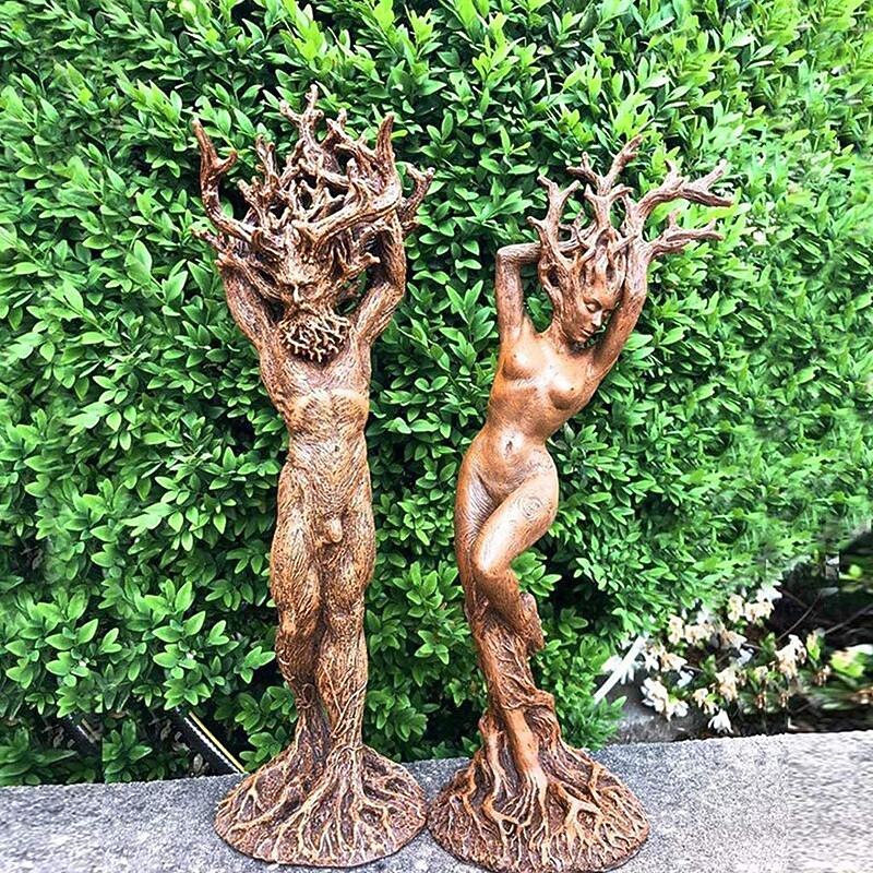 Resin Dryade Statue Figures, Dryade Ornament, Goddess Statue, God or Goddess of the Tree Statue, Craft Statue Model Sculptures Home Decor Sculpture Gift, Garden Craft Garden Park Decoration