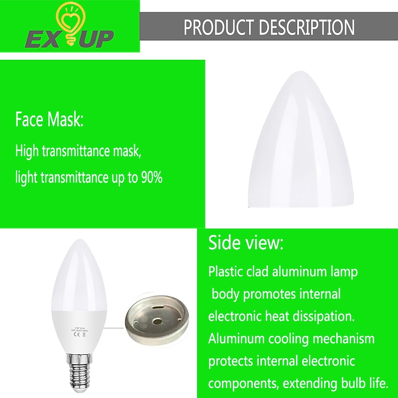 5pcs 6 W LED Candle Lights 450 lm E14 C37 12 LED Beads SMD 2835 Warm White Cold White 220-240 V / RoHS / CE Certified3