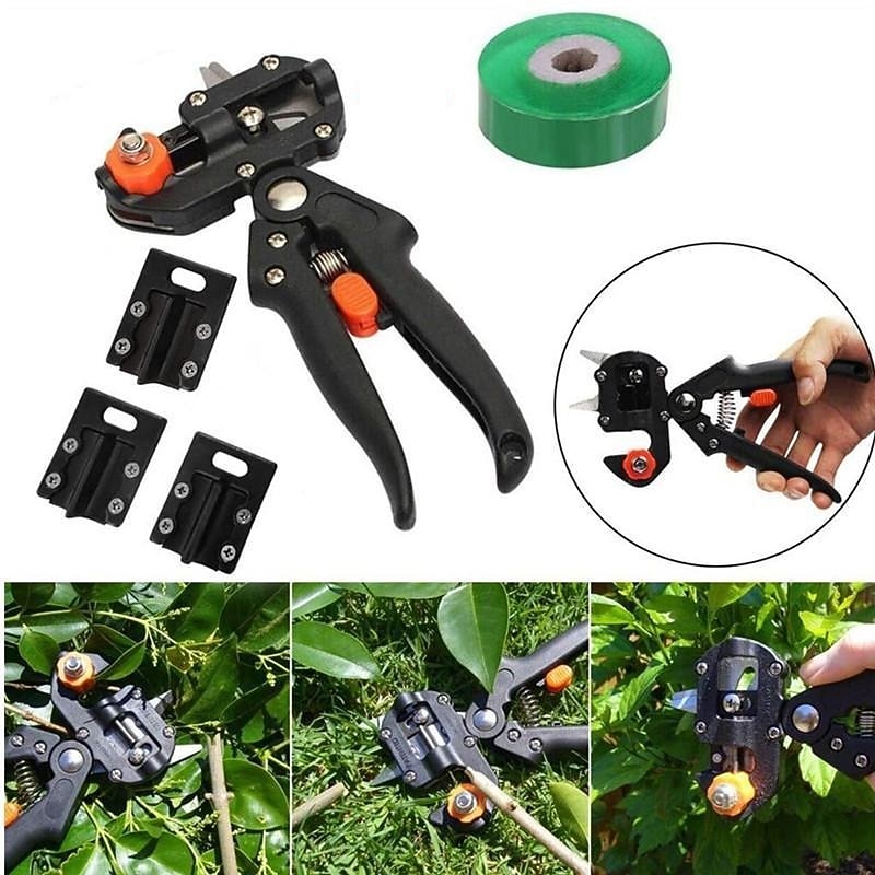 Grafting Pruner Garden Grafting Tool with Resist Film,Professional Branch Cutter Secateur Pruning Plant Shears Boxes Fruit Tree Grafting Scissor Chopper Vaccination Cut