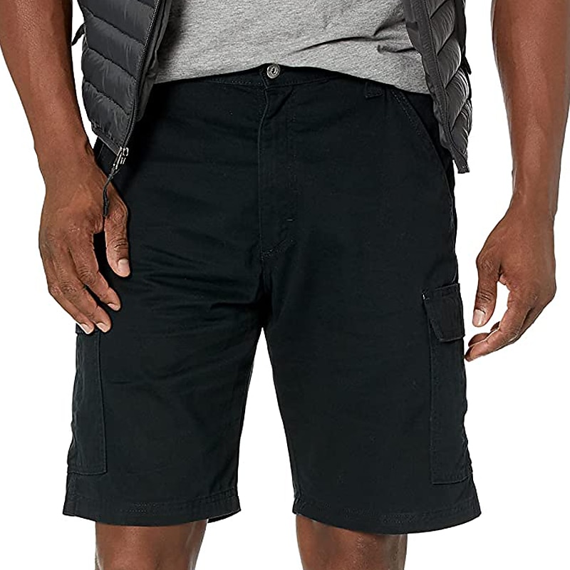 Men's Cargo Shorts Shorts Casual Shorts Hiking Shorts Multi Pocket Plain Comfort Wearable Knee Length Outdoor Daily Holiday Streetwear Stylish Black Yellow4