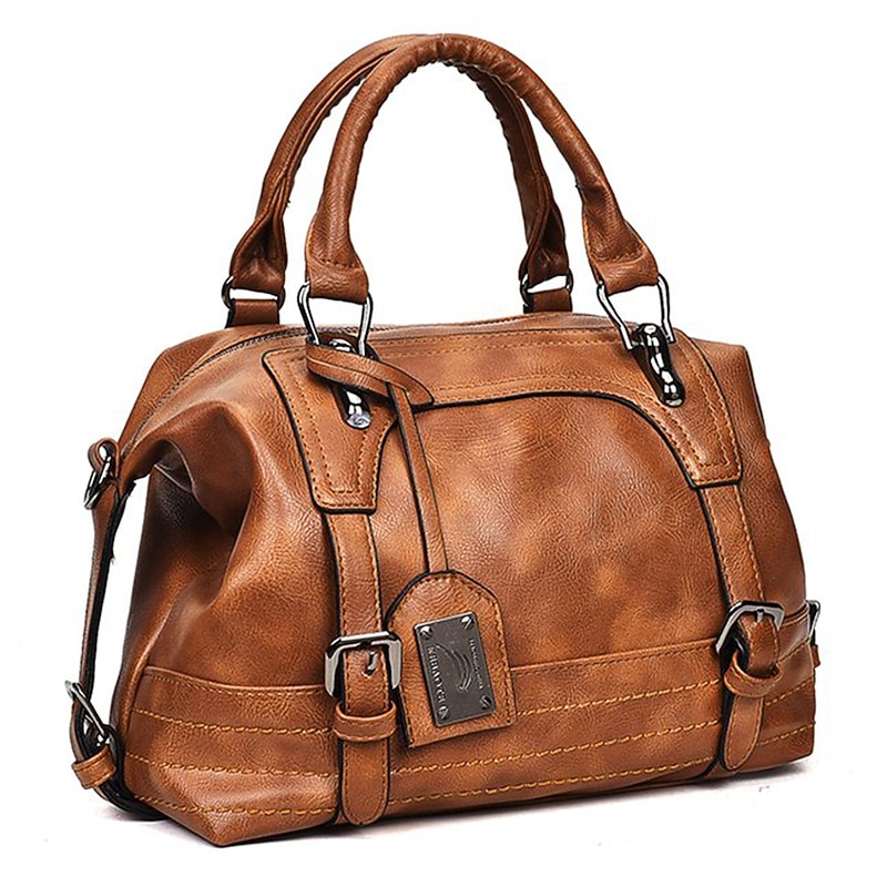 Women's Faux Leather Satchel Handbag - Perfect for Daily Use, Work, and Travel3
