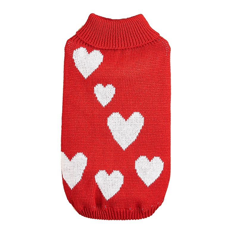 Dog Cat Coat Sweater Jacket Puppy Clothes Jumper Princess Romantic Sweet Winter Warm Soft Comfortable Thick Valentine's Day Valentine's Day Casual Daily Dog Clothing for Bulldog Shiba Inu Cocker3