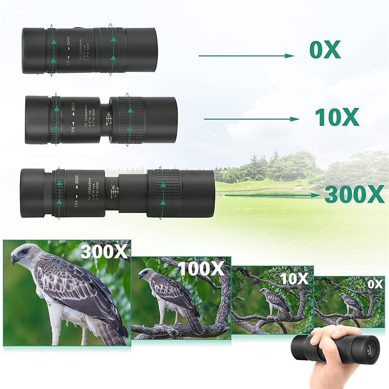 10-30040mm HD Monocular Telescope With Smartphone Adapter Clear BAK4 Prism FMC Lens Monocular For Star Watching Bird Watching Hunting Camping Football Game Watching Super Foot Bowl Accessories3