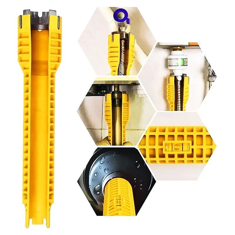 Double Head Sink Wrench Multifunctional Bathroom Plumbing Installation Tool Household Water Pipe Faucet Maintenance And Disassembly Tool3