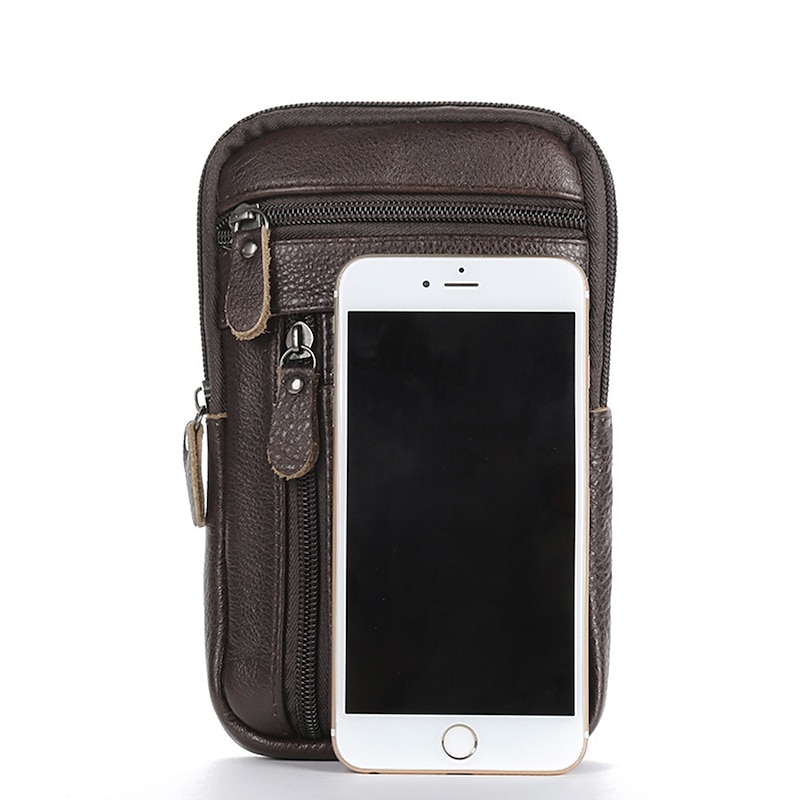 Men's Leather Crossbody Bag – Vintage Multi-Pocket Shoulder Bag for Travel & Everyday Use3