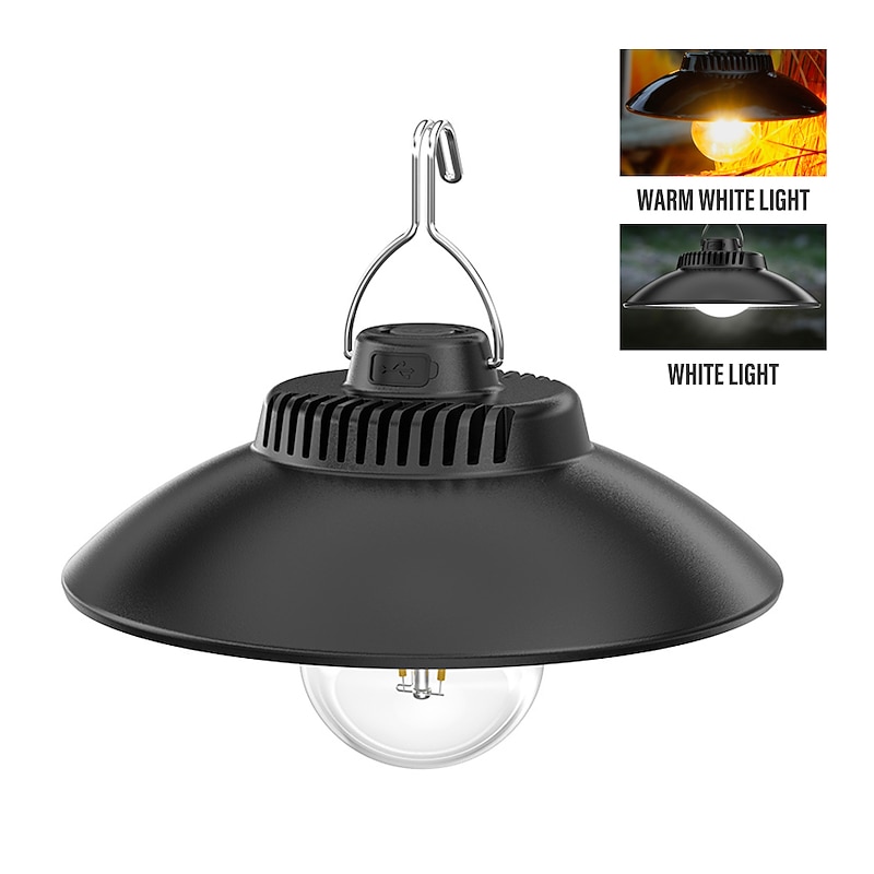 LED Camping Lights Outdoor Rechargeable Portable Lantern Lights Waterproof Flashlight 2 Lighting Modes2