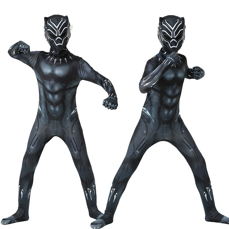 Superhero Zentai Suits Men's Women's Boys Movie Cosplay Cosplay Halloween Black Leotard / Onesie Mask Halloween Carnival Masquerade Polyester World Book Day Costumes