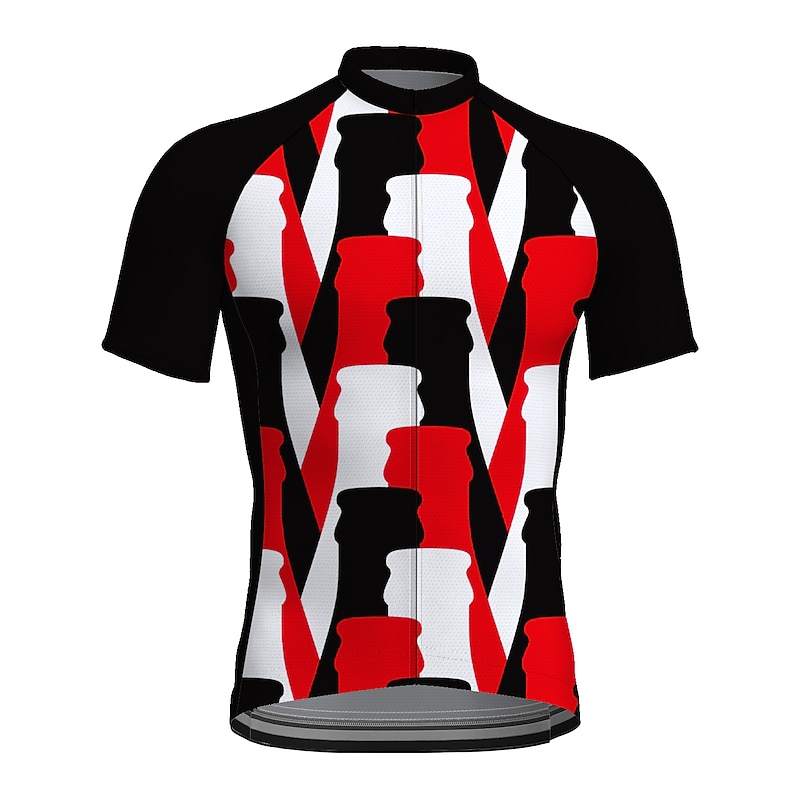 Men's Cycling Jersey Graphic Funny Beer Short Sleeve Bike Jersey Top with 3 Rear Pockets Mountain Bike MTB Road Bike Cycling Quick Dry Reflective Strips Back Pocket Moisture Wicking Sports Forest4