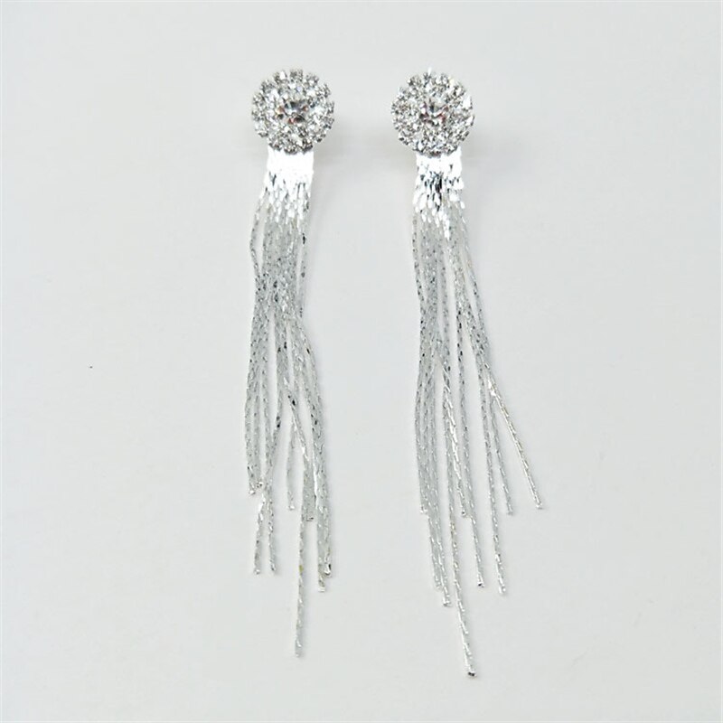 Women's Drop Earrings Earrings Tassel Fringe Vertical / Gold bar Fashion Simple Korean Earrings Jewelry Silver For Party Daily Stage Prom Festival 1 Pair4
