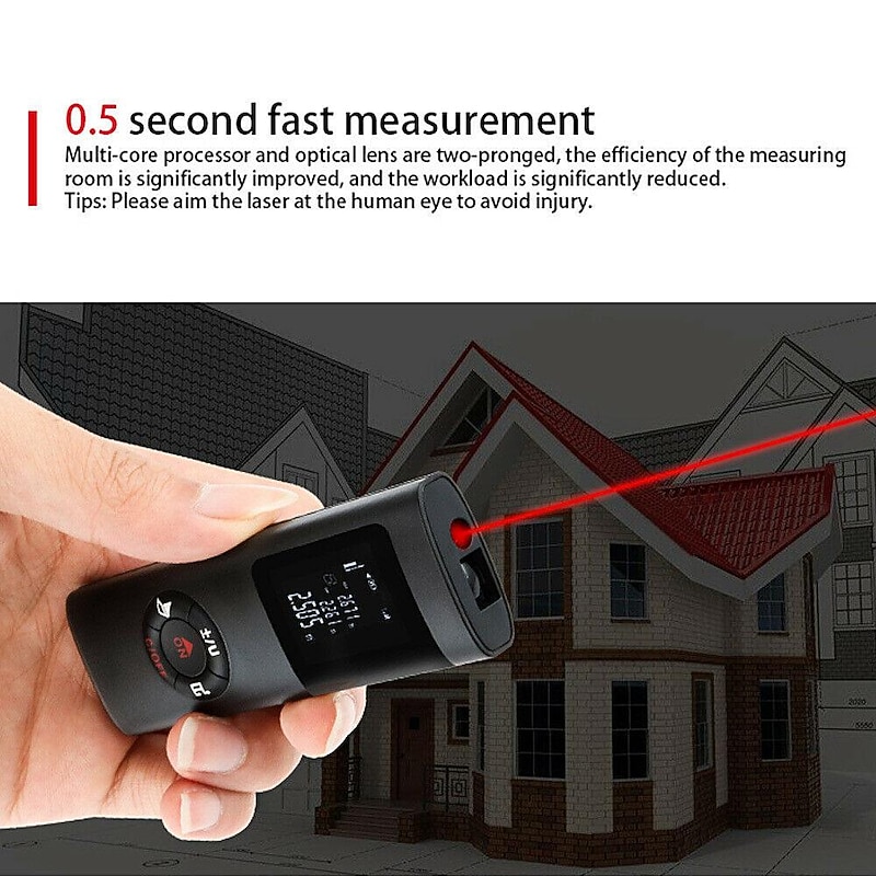 laser distance meter 40M Smart Digital Range Portable USB Charging Rangefinder Mini Handheld Distance Measuring Meter3