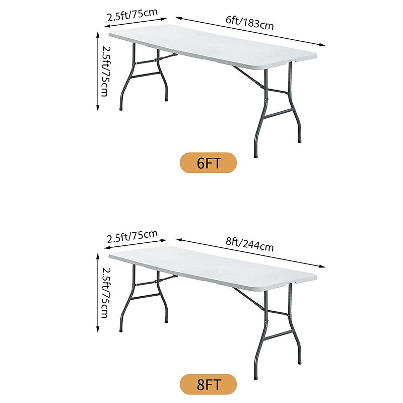 Stretch Spandex Table Cover for Standard Folding Tables - Universal Rectangular Fitted Tablecloth Protector for Wedding, Banquet and Party4