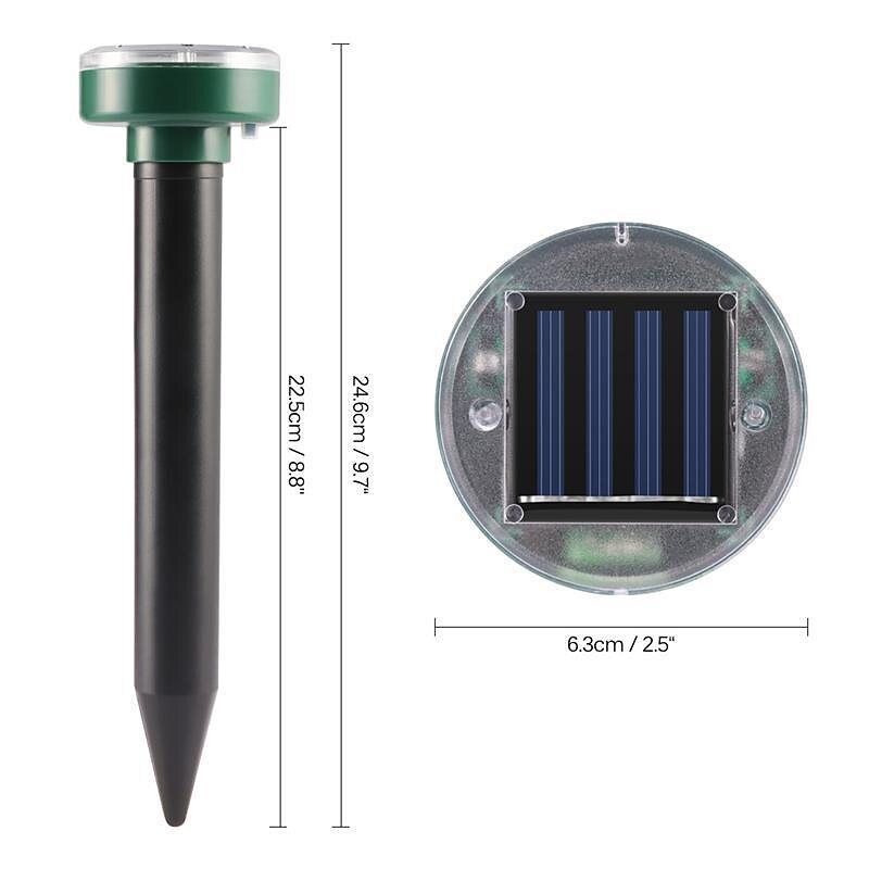 Solar Mole Repellent Ultrasonic Mole Repellent Solar Powered Outdoor Powered Sound Wave Deterrent for Lawn Garden4