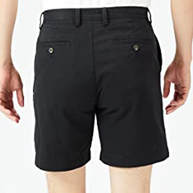 Men's Pink Shorts Shorts Chino Shorts Bermuda shorts Casual Shorts Pocket Elastic Waist Plain Comfort Knee Length Outdoor Daily Holiday 100% Cotton Streetwear Stylish ArmyGreen Black4