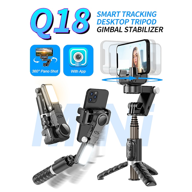 Handheld Gimbal Smartphone Bluetooth Handheld Stabilizer with Tripod selfie Stick Folding Gimbal for Smartphone Xiaomi iPhone2