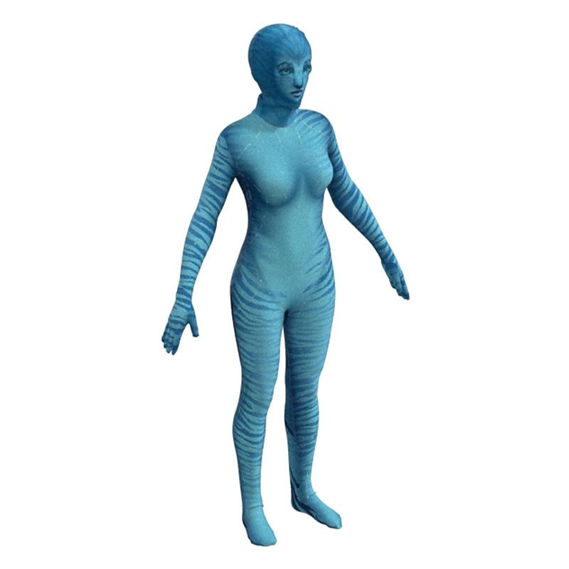 The Way of Water Neytiri Jake Sully Zentai Suits Cosplay Costume Men's Women's Boys Movie Cosplay Blue Leotard / Onesie Halloween Carnival Polyester World Book Day Costumes2