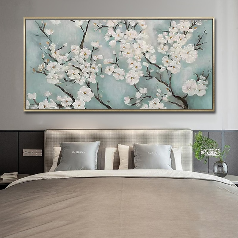 Handmade Oil Painting Canvas Wall Art Decoration Modern Abstract Flowers Plumeria for Home Decor Rolled Frameless Unstretched Painting3
