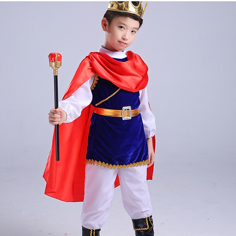 Snow White and the Seven Dwarfs Prince Charming Cosplay Costume Outfits Boys Movie Cosplay Cosplay Halloween Red Top Pants Belt Halloween Carnival Masquerade Polyester World Book Day Costumes2