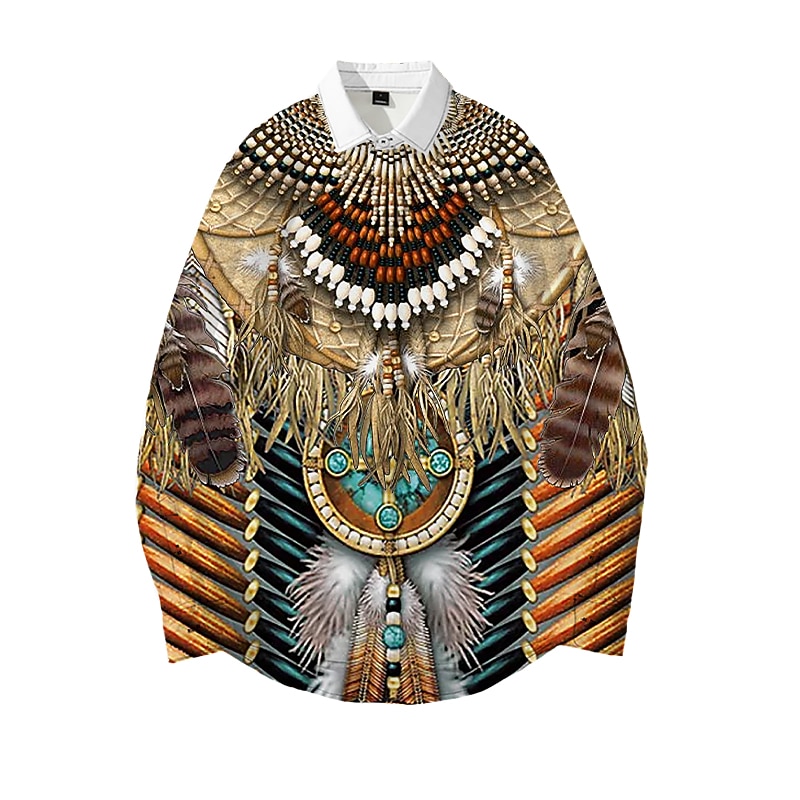 American Indian Native American Blouse / Shirt Print Graphic For Couple's Men's Women's Adults' 3D Print Casual Daily3