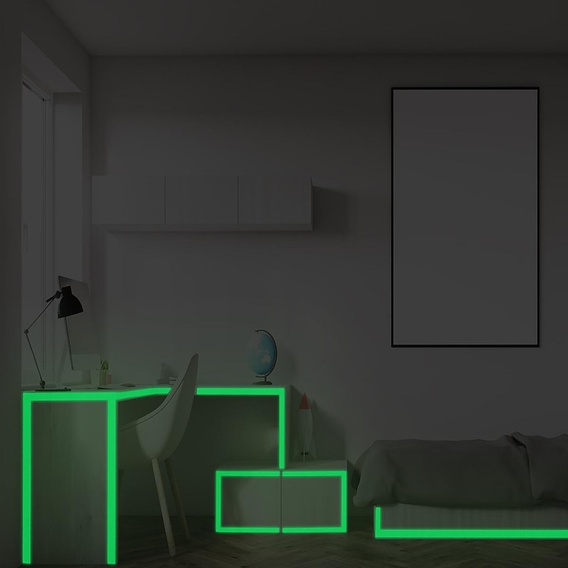 Green Light Blue Light Luminous Tape Self-Adhesive Fluorescent Tape Home Decoration Halloween Decoration Tap4