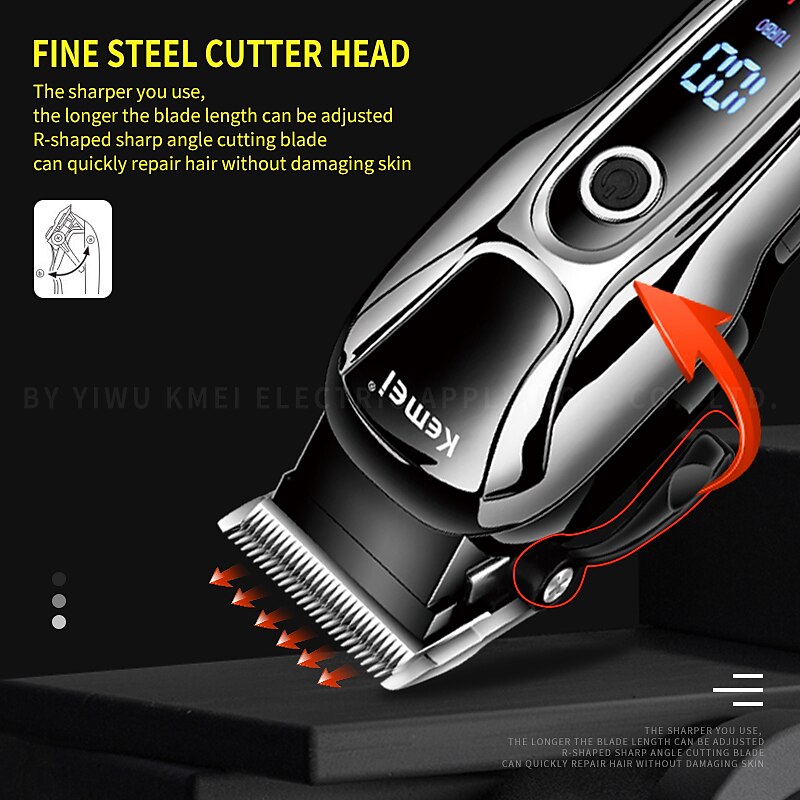 KEMEI Rechargeable Hair Trimmer For Men Shaver Professional Hair Clipper Hair Cutting Machine Barber Accessories Cut Machin Beard3