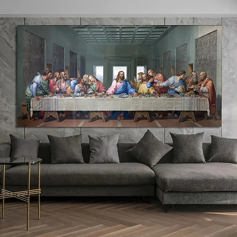 1PC Leonardo Da Vinci's The Last Supper Posters And Print Wall Art Canvas Painting Famous Painting Art For Living Room Cuadros Decor No Frame4