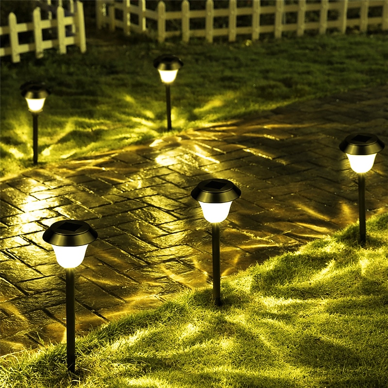 4pcs Solar Pathway Lights Outdoor LED Garden Lights for Patio Color Stainless Steel Integrated Underground Lamp Lawn Lamp Night Lighting Lamp Party Decoration Lamp