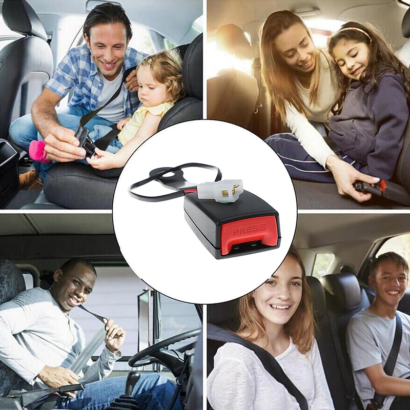 2PCs Car Seat Belt Lock Universal Auto Car Safety Seat Lock Camlock Car Seat Belt Buckle Socket Plug Connector Car Accessories Replacement Part2