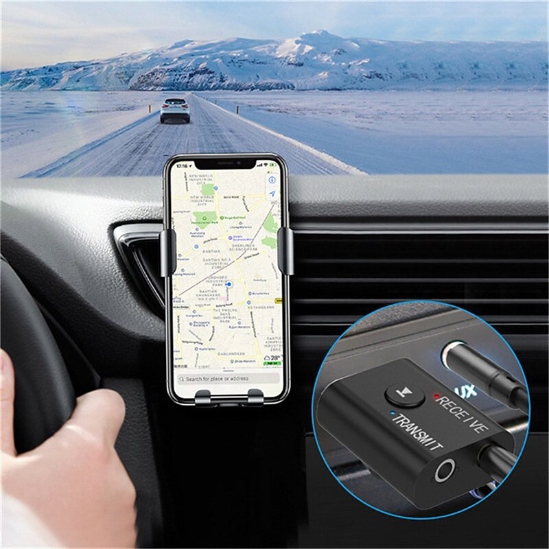 2 In 1 USB Bluetooth 5.0 Dongle Adapter Receiver Transmitter Stereo Wireless Audio Adapter USB 3.5mm for PC Desktops Headphones4