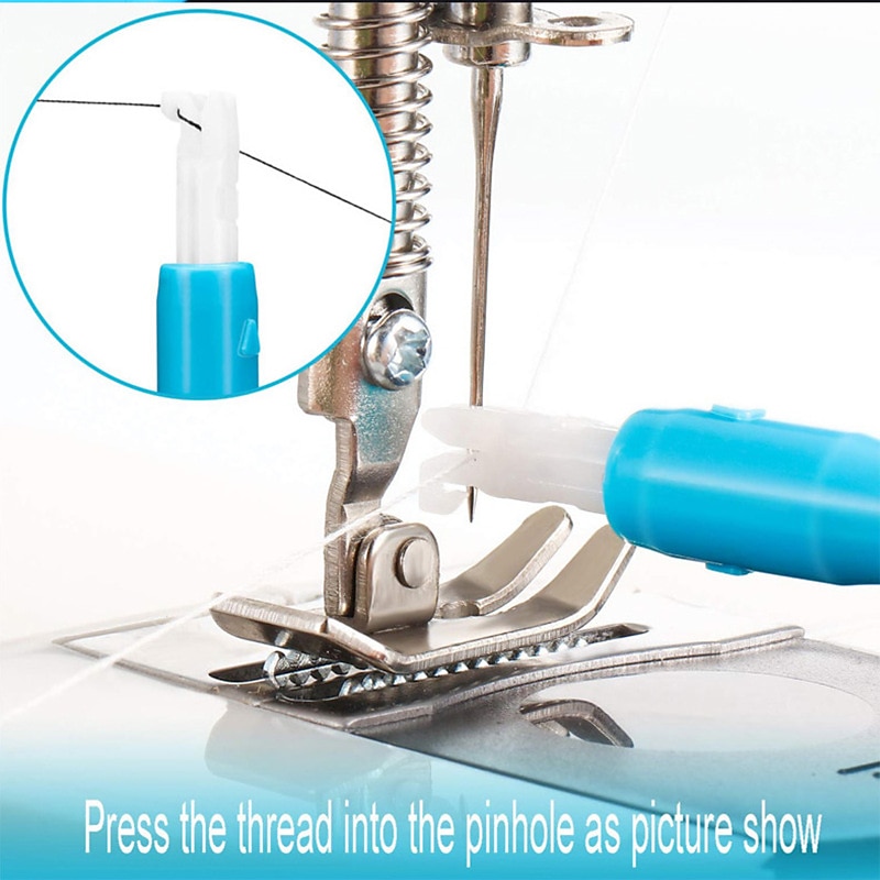 2PCS Needle Threader Stitch Insertion Tool for Sewing Machine Needle Inserter Manual Needle Threader Sewing Tool3