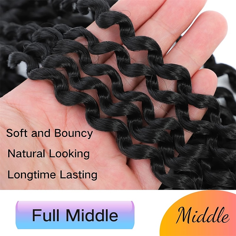 Passion Twist Hair 12 Inch Water Wave Crochet Hair for Black Women Short Passion Twist Crochet Hair for Butterfly Locs 8 Packs Bob Spring Twist Hair Synthetic Curly Crochet Passion Twist Braiding Hair3