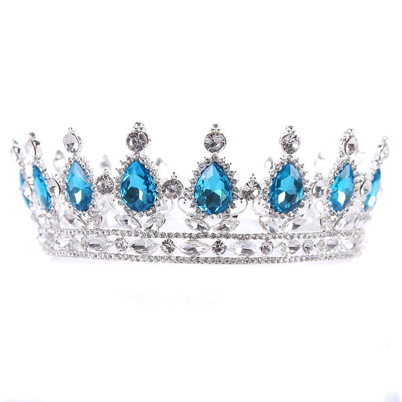 Silver Tiara and Crown for Women Crystal Queen Crowns Rhinestone Princess Tiaras for Girl Bride Wedding Hair Accessories for Bridal Birthday Party Prom Halloween Cos-play Costume2
