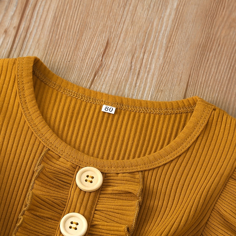 Kids Girls' Dress Floral Short Sleeve Casual Fashion Daily Cotton Above Knee Casual Dress A Line Dress Summer Spring 3-8 Years Wine Red turmeric Black3