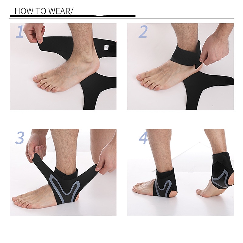 1PC Ankle Brace for Women and Men - Adjustable Strap for Arch Support - Plantar Fasciitis Brace for Sprained Ankle Achilles Tendonitis Pain and Injured Foot - Breathable Copper Infused Nylon3