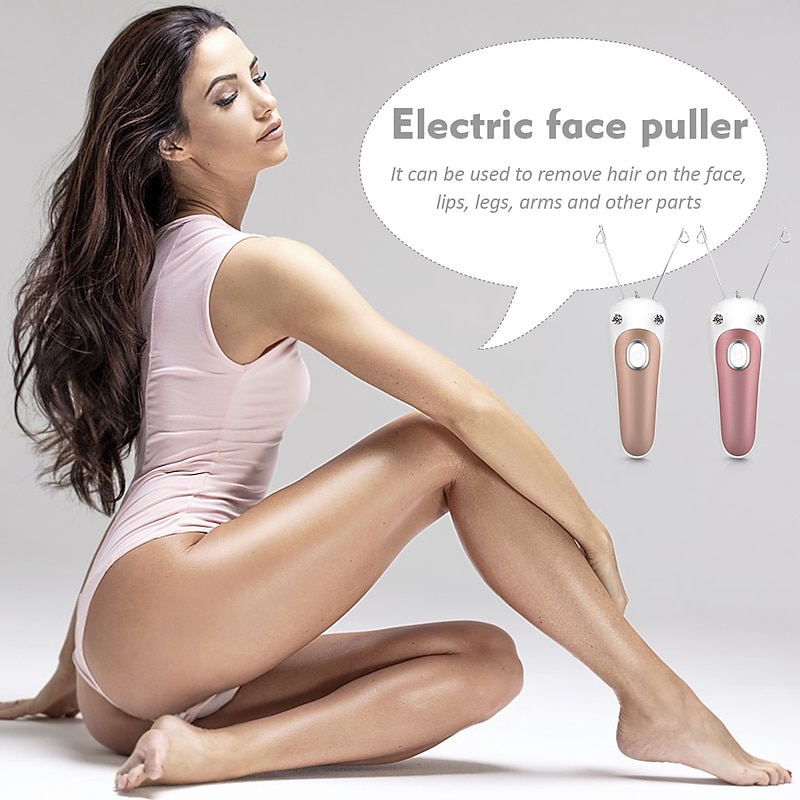 Electric Facial Hair Remover Female Body Leg Face Cotton Thread Epilator Shaver Mini Women Hair Removal Beauty Machine4