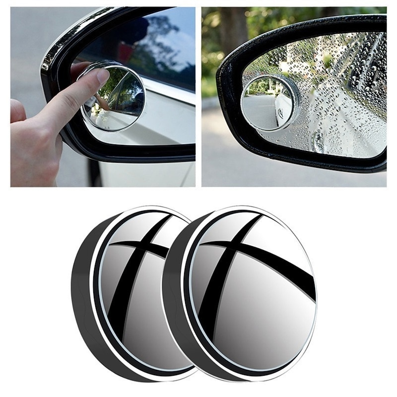Car Suction Cup Mount Auxiliary Rearview Mirror 360 Degree Rotating Wide-angle Round Frame Blind Spot Mirror2