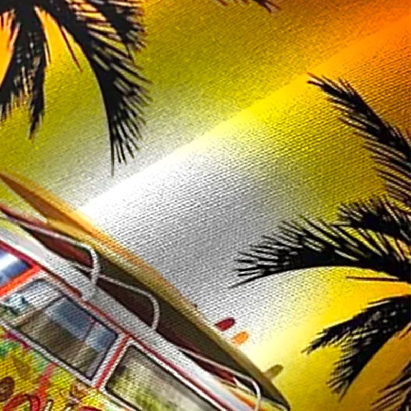 Men's Car Coconut Tree Tropical Plants Shirt Summer Hawaiian Shirt Aloha Shirt Short Sleeves Shirt Turndown Tropical Fashion Hawaiian Outdoor Street Hawaiian Black Yellow Blue S M L2