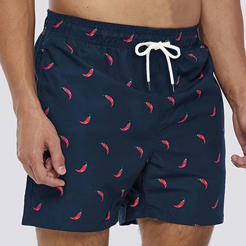 Men's 3D Print Ice Cream Surfboard Swim Trunks Swim Shorts Board Shorts Mid Waist Streetwear Hawaiian Boho Casual Daily Holiday Drawstring with Mesh lining Elastic Waist Designer Clothing Apparel4