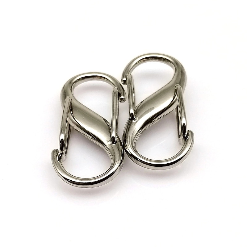 8pcs Adjustable Metal Buckles S Type Shape Double Buckle Chain Links Tiny Metal Clip for Extender Bag Chain Length Accessories3