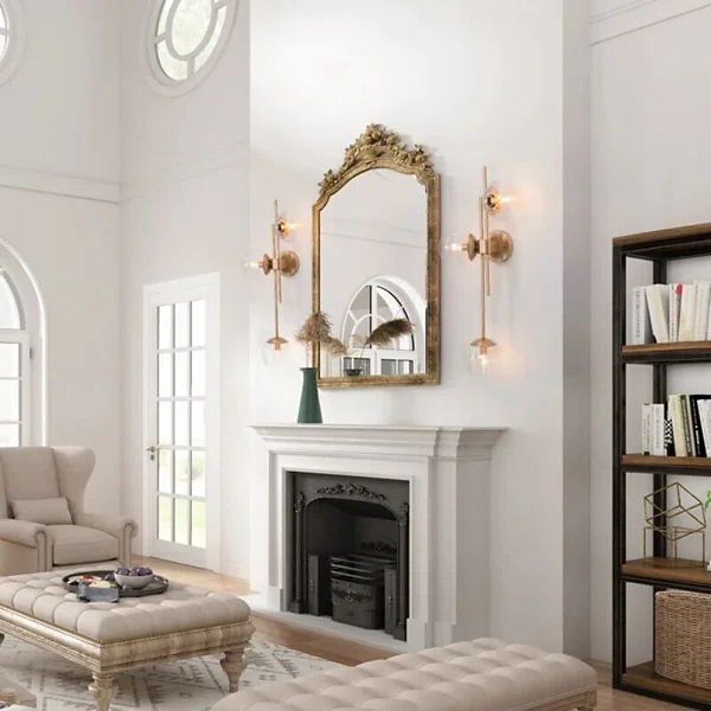 LED Wall Light 3 Lights Glass Wall Sconce Mid Century Modern Globe Wall Light Fixture Bathroom Vanity with Glass Shade Indoor Wall Sconce for Bedroom Living Room Corridor4