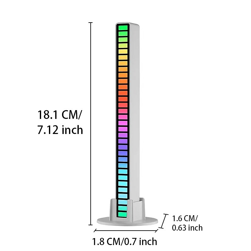 RGB LED Smart Light Voice-controlled Synchronous Rhythm Light Internet Popular Color Music Environment Light Car Desktop Sensing Creative Led Atmosphere Light4