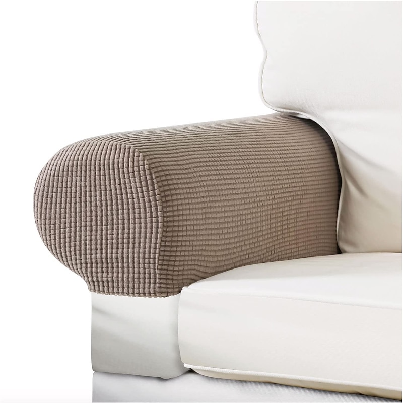 2 Pcs Stretch Armrest Covers Spandex Jacquard Arm Covers Soft and Elastic Protector for Chairs Couch Sofa Armchair Slipcovers Recliner Sofa 2025 - $15